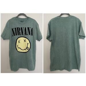 Nirvana Smiley Face T-Shirt in Green